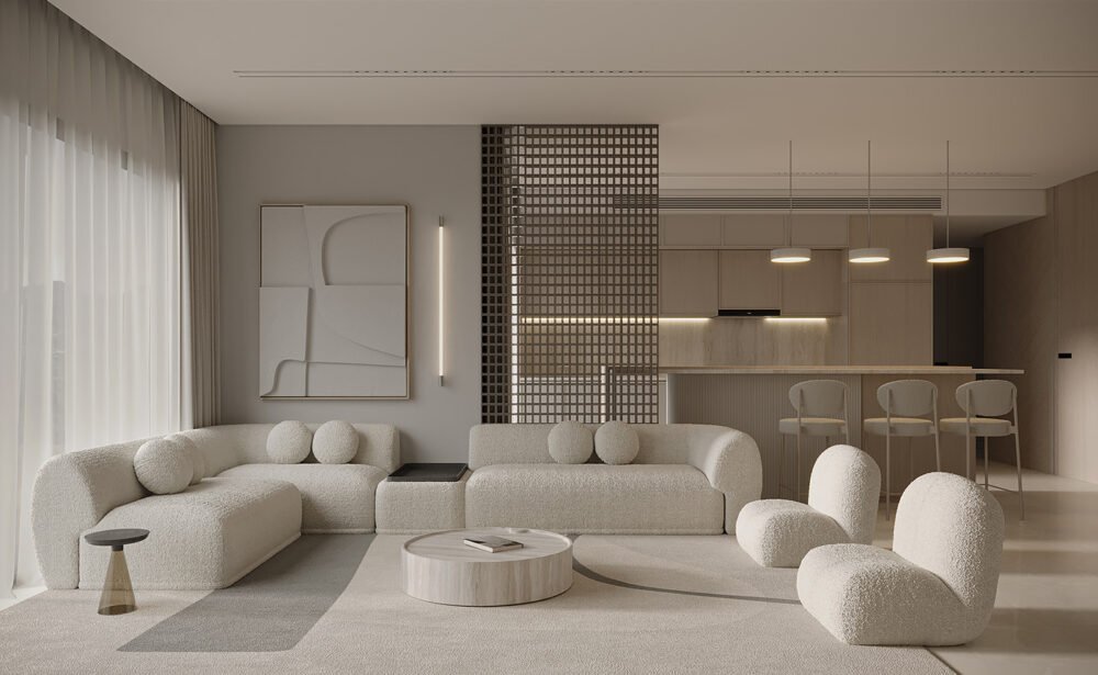living area designing in dubai