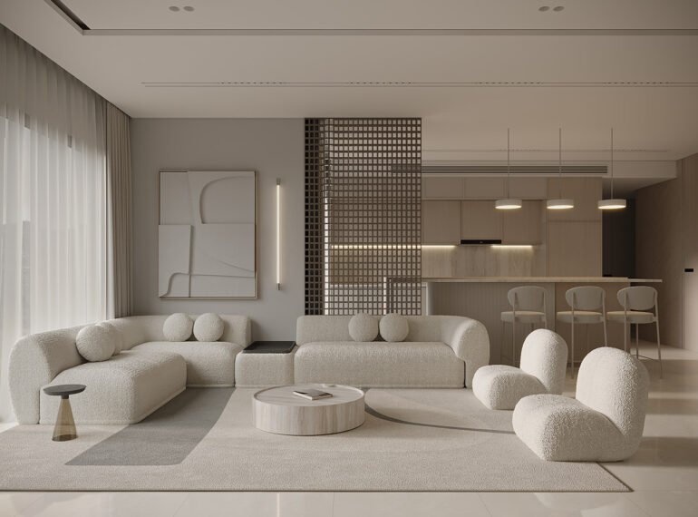 living area designing in dubai