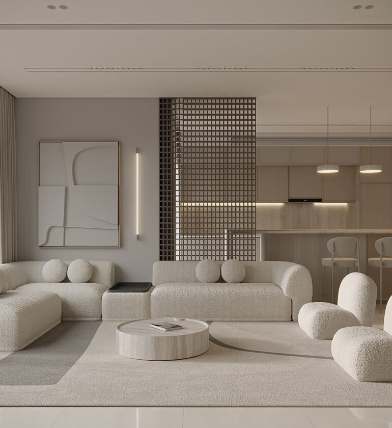 living area designing in dubai